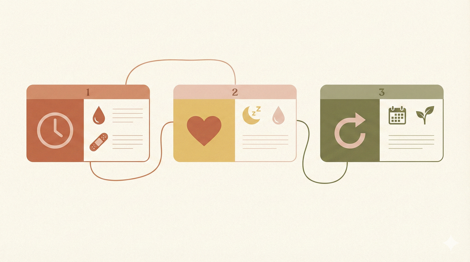 Infografía tipo mapa con etapas del puerperio y áreas de cambio físico y emocional.